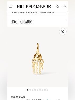 New Hillberg and Berk basketball hoop charm